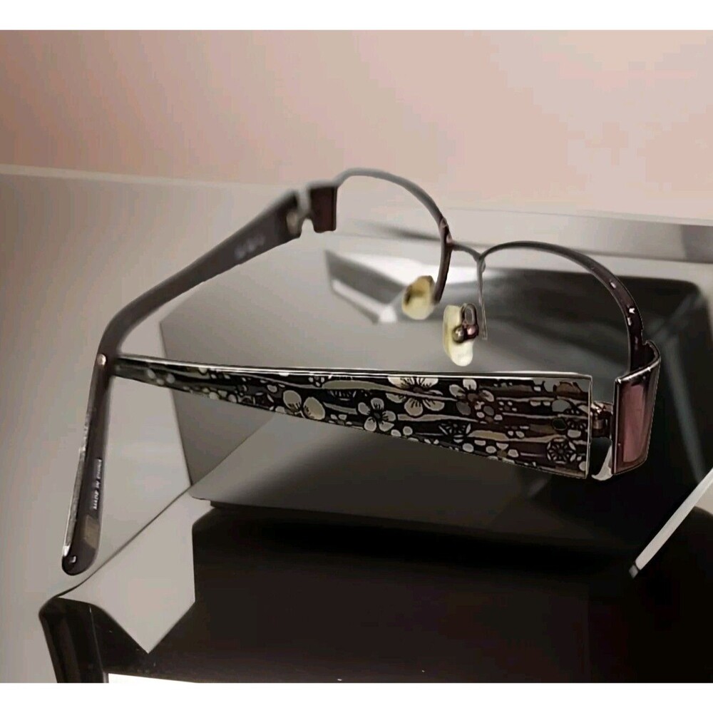 Liz Claiborne Half Rim Metal Eyeglass Frames M387 0DE2 130 Brown Multi Floral